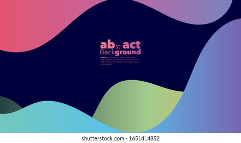 Fluid Blurred Gradient Background. Abstract geometric Backdrop for Poster, Fluid 3d shapes composition. Modern abstract cover. Brochure, card, Invitation Card, Landing Page Webside. Minimal Concept.