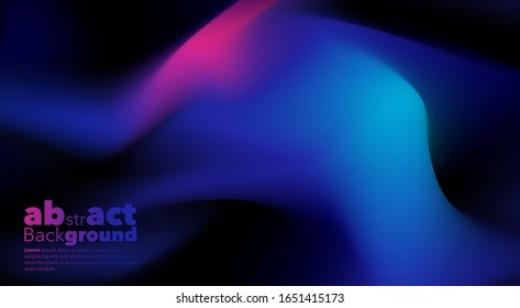 Fluid Blurred Gradient Background. Abstract Backdrop for Poster, Brochure, Invitation Card, Music Festival, Landing Page Webside. Minimal Concept. Trends of the future. Dynamic shapes composition.