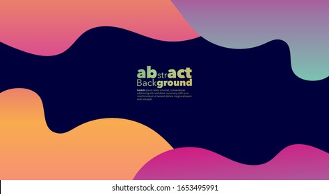 Fluid Blurred Gradient Background. Abstract geometric Backdrop for Poster, Fluid 3d shapes composition. Modern abstract cover. Brochure, card, Invitation Card, Landing Page Webside. Minimal Concept.