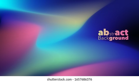 Fluid Blurred Gradient Background. Abstract Backdrop for Poster, Brochure, Invitation Card, Music Festival, Landing Page Webside. Minimal Concept. Trends of the future. Dynamic shapes composition.