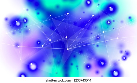 Fluid сolorful bright abstract illustration of spots of different colors, forming a texture reminiscent of the biologically active environment of bacteria or chemical elements, molecules or ink stains