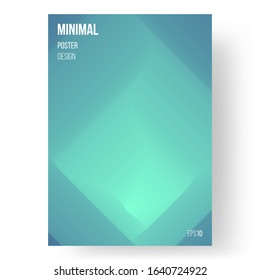 Fluid bright color flyer templates. Abstract liquid shapes composition. 3D effect with blend gradient. Colors name: Queen blue, Aquamarine. Eps10 vector illustration.