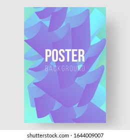 Fluid bright color flyer templates. Abstract liquid shapes composition. 3D effect with blend gradient. Colors name: Mindaro, Electric blue, Medium purple, Tulip. Eps10 vector illustration.