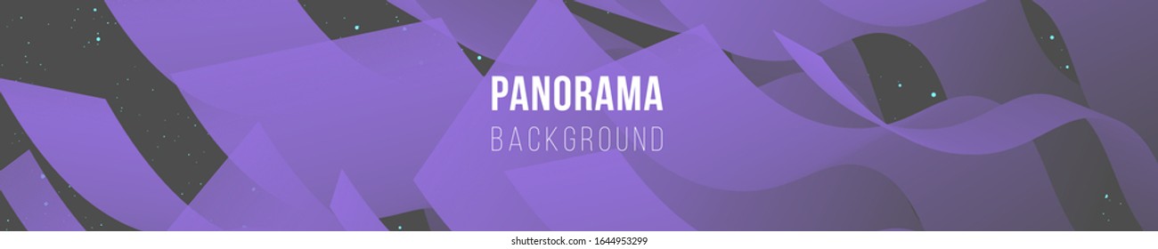 Fluid bright colored panorama. Abstract liquid shapes composition. 3D effect with blend gradient. Colors name: Mindaro, Electric blue, Medium purple, Tulip. Eps10 vector illustration.