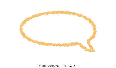 Globo de discurso ovalado de tiza fluida en estilo de contorno dibujado a mano. Formulario de burbuja redonda y cuadro de texto de mensaje de chat con sombreado sutil. Rectángulo y elemento de cita para diálogo o mensaje en creativo