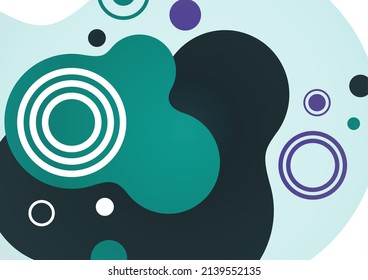 Fluid, circle. Geometric abstract background, design template for business or technology presentations, internet posters or web brochure covers. Vector illustration.