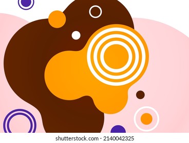 Fluido, círculo. Fondo geométrico abstracto, plantilla de diseño para presentaciones de negocios o tecnología, carteles de Internet o portadas de folletos web. Ilustración vectorial.