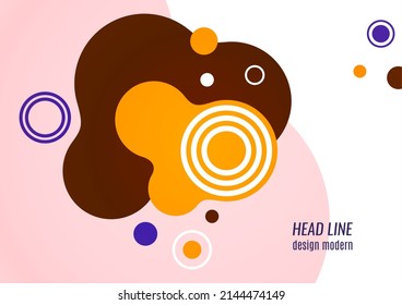 Fluid, circle. Geometric abstract background, design template for business or technology presentations, internet posters or web brochure covers. Vector illustration.