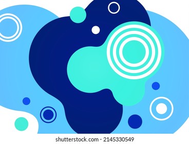 Fluido, círculo. Fondo geométrico abstracto, plantilla de diseño para presentaciones de negocios o tecnología, carteles de Internet o portadas de folletos web. Ilustración vectorial.