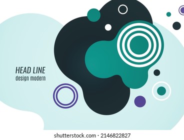 Fluid, circle. Geometric abstract background, design template for business or technology presentations, internet posters or web brochure covers. Vector illustration.