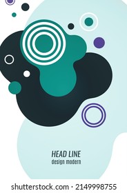 Flüssigkeit, Kreis. Geometrischer abstrakter Hintergrund, Design-Vorlage für Geschäfts- oder Technologiepräsentationen, Internet-Plakate oder Web-Broschüren-Cover. Vektorgrafik.