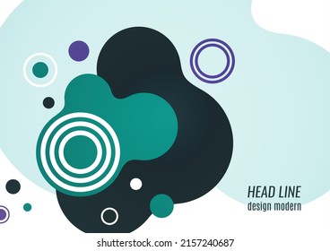 Fluid, circle. Geometric abstract background, design template for business or technology presentations, internet posters or web brochure covers. Vector illustration.