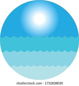 fluid circle water logo design vector stock
