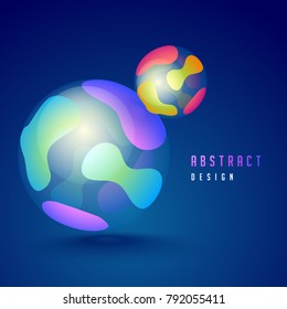 Fluid Circular Colorful shapes Abstract Background