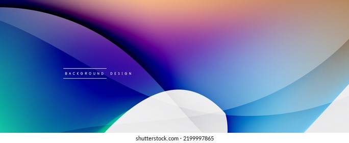 Fondo abstracto de color fluido. Gradientes líquidos, patrón de ondas. Plantilla de negocios de moda para tecno para papel de pared, banner, fondo o aterrizaje