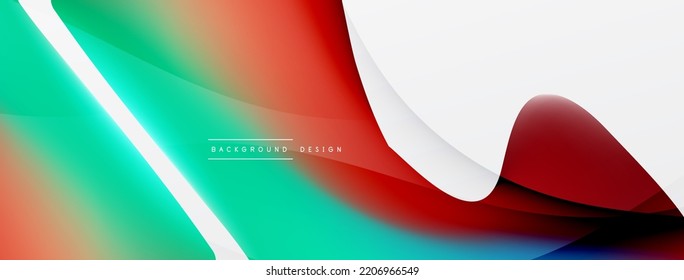 Fluid color abstract background. Liquid gradients, wave pattern. Trendy techno business template for wallpaper, banner, background or landing