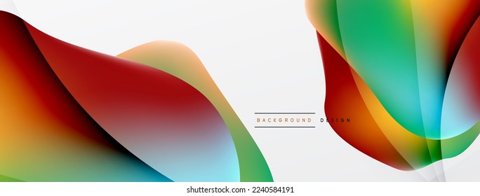 Fluid color abstract background. Liquid gradients, wave pattern. Trendy techno business template for wallpaper, banner, background or landing