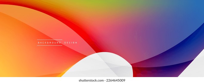 Fluid color abstract background. Liquid gradients, wave pattern. Trendy techno business template for wallpaper, banner, background or landing