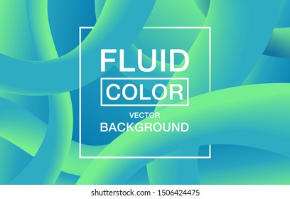 Fluid color background with green bright plexus organic elements - modern creative corporate poster or banner template