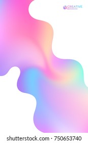 Fluid color background. Liquid paint. Vibrant color. Vector illustration 