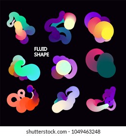 Fluid color background. Liquid shape on white. Eps10 vector.