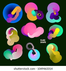 Fluid color background. Liquid shape on white. Eps10 vector.