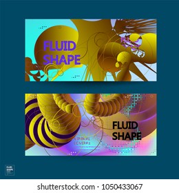 Fluid color background. Liquid shape . Eps10 vector.
