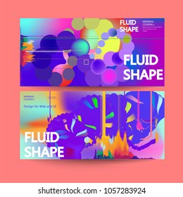 Fluid color background. Liquid shape . Eps10 vector.