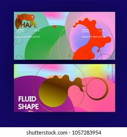 Fluid color background. Liquid shape . Eps10 vector.