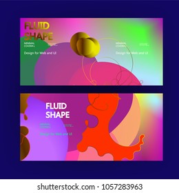 Fluid color background. Liquid shape . Eps10 vector.