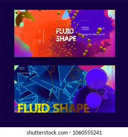 Fondo de color fluido. Forma líquida. Vector Eps10.