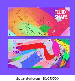 Fluid color background. Liquid shape . Eps10 vector.