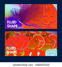 Fluid color background. Liquid shape . Eps10 vector.