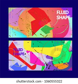 Fondo de color fluido. Forma líquida. Vector Eps10.
