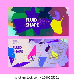 Fluid color background. Liquid shape . Eps10 vector.
