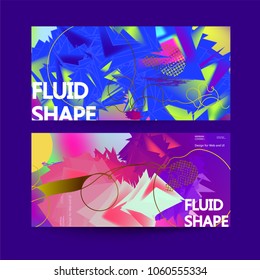 Fluid color background. Liquid shape . Eps10 vector.