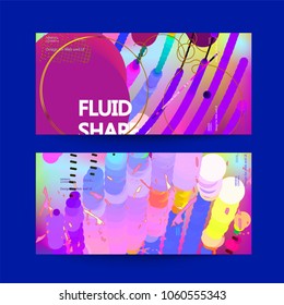 Fluid color background. Liquid shape . Eps10 vector.