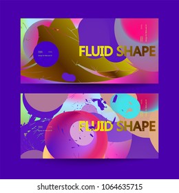 Fluid color background. Liquid shape . Eps10 vector.