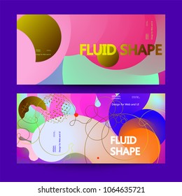 Fondo de color fluido. Forma líquida. Vector Eps10.