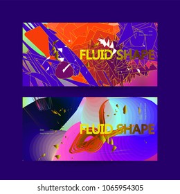 Plano de fundo de cor fluida. Forma líquida . Vetor Eps10.