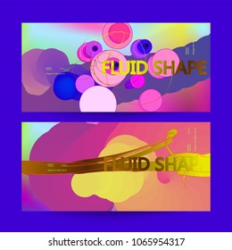 Fondo de color fluido. Forma líquida. Vector Eps10.