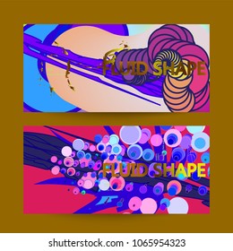 Fluid color background. Liquid shape . Eps10 vector.