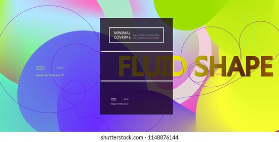 Plano de fundo de cor fluida. Forma líquida . Vetor Eps10.