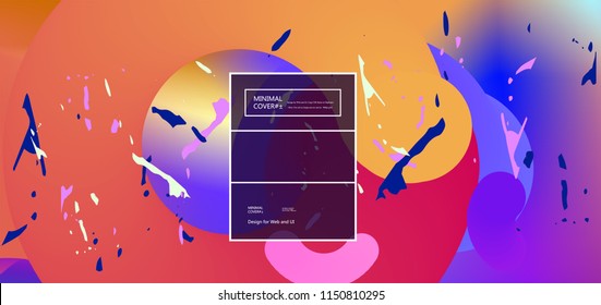 Fluid color background. Liquid shape . Eps10 vector.
