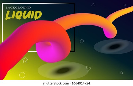 Fluid color background. Liquid shape on white. Eps10 vector.