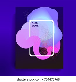 Fondo de color fluido. Forma líquida en blanco. Vector Eps10.
