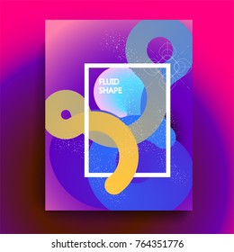 Fluid color background. Liquid shape on white. Eps10 vector.