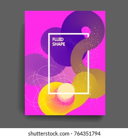 Fondo de color fluido. Forma líquida en blanco. Vector Eps10.