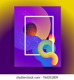 Fluid color background. Liquid shape on white. Eps10 vector.