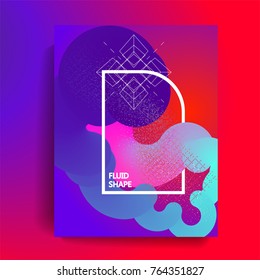 Fondo de color fluido. Forma líquida en blanco. Vector Eps10.